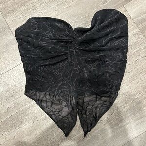 Bundle of 2 Shein Black & White Strapless Lace Tops